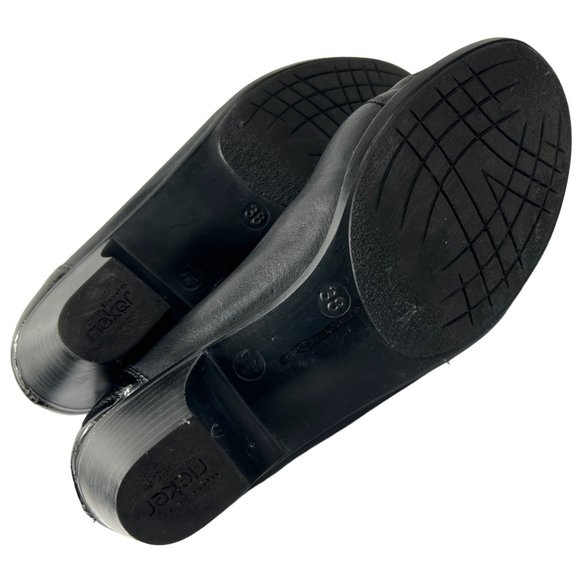 Rieker Antistress Toulouse Ankle Boot Leather Bootie in Black Size 38 US 7 - 6.5 - Picture 9 of 11